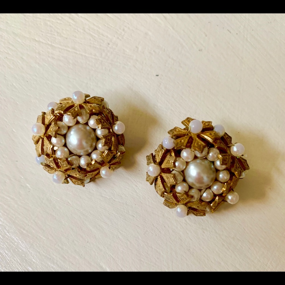Miriam Haskell earrings, vintage